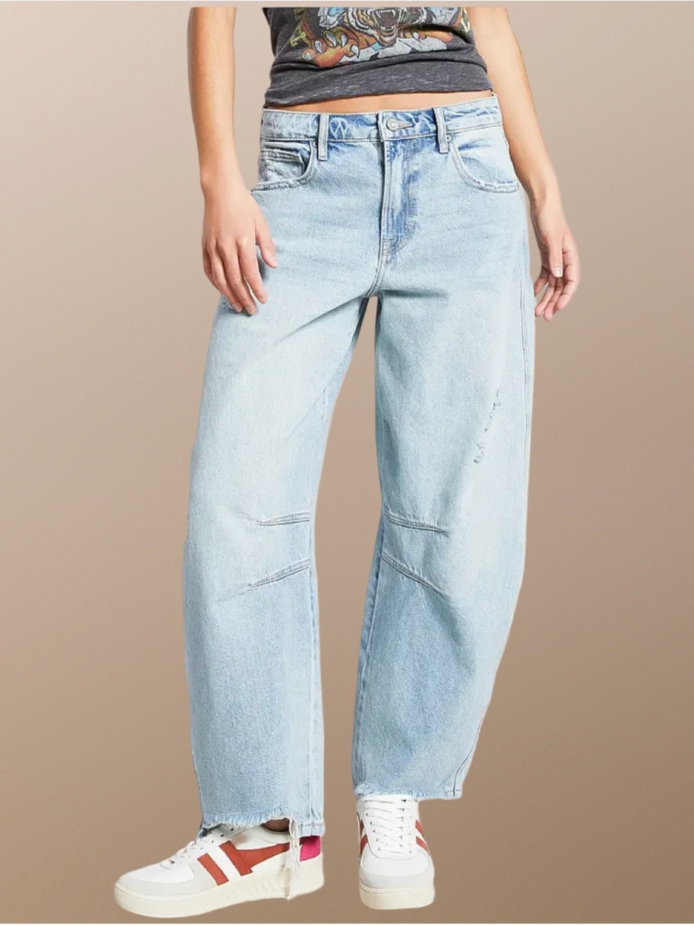 HIDDEN JEAN Sammie High-Rise Barrel Jeans Size 28 NWT Women’s Button Fly